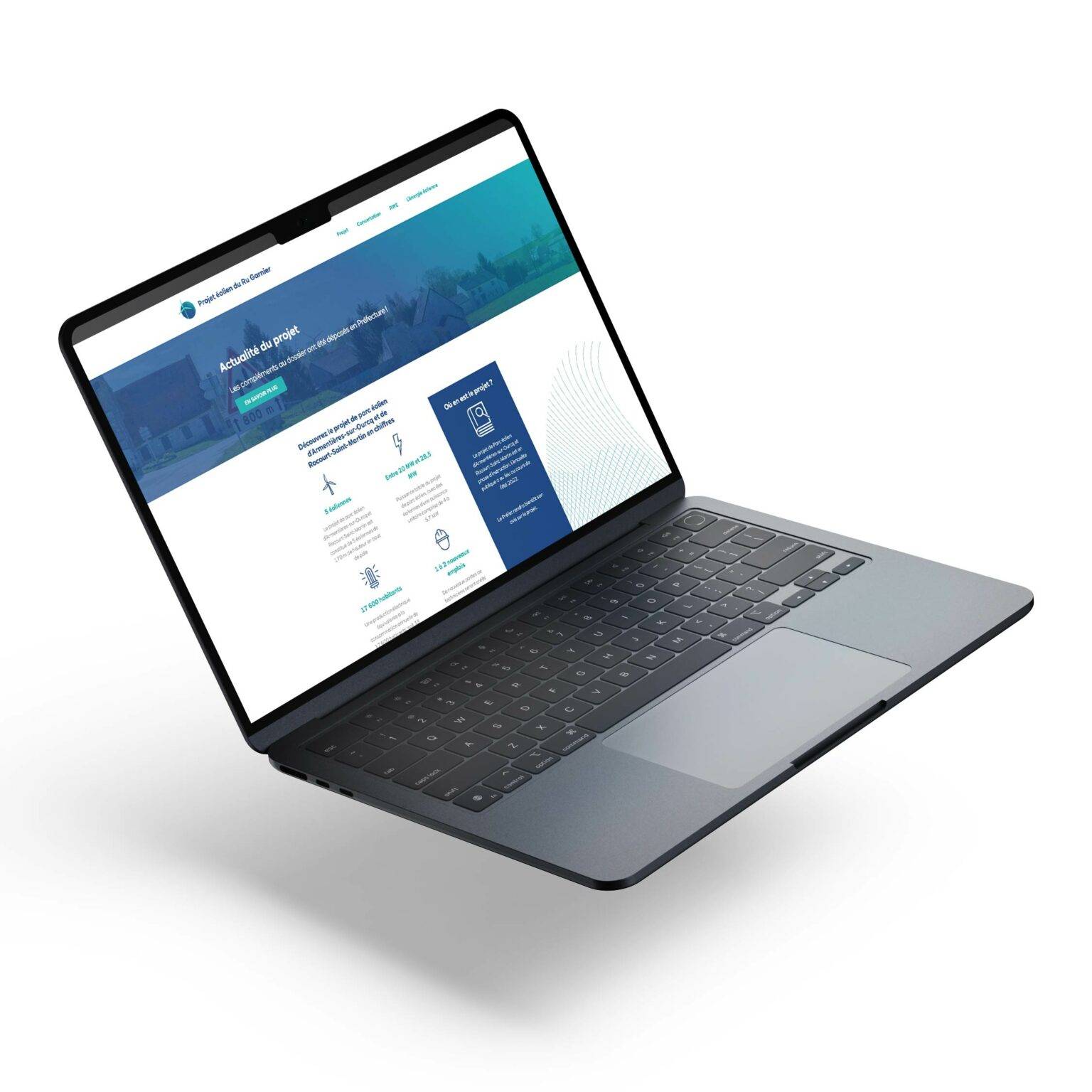 Site internet projet éolien & photovoltaïque